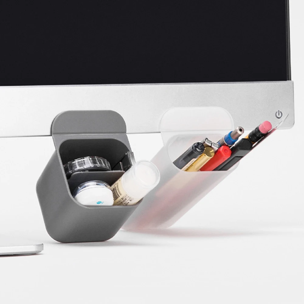 

Desktop Monitor Pocket Pen Holder Stationery Office Desk Storage Box Multifunctional Creative Convenient Storage Tool