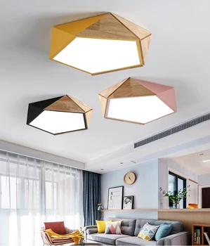 

Bedroom Led Light Ceiling 110V Nordic Wood Light Ceiling Lamp For Room Modern Interior Ceiling Lamp With Remote Led Lamp 220V