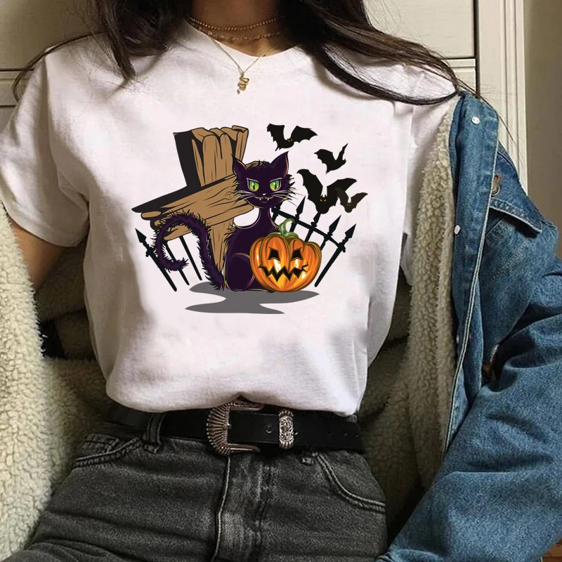 Женская одежда с принтом мультяшного кота но сидящего 90 х милая тыква осенние