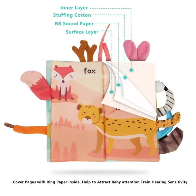 Baby Book Soft Cloth Books for Newborns 0 12 months Baby Toys Educational Soft Book Baby Soft Toys Montessori Toys for Children 4