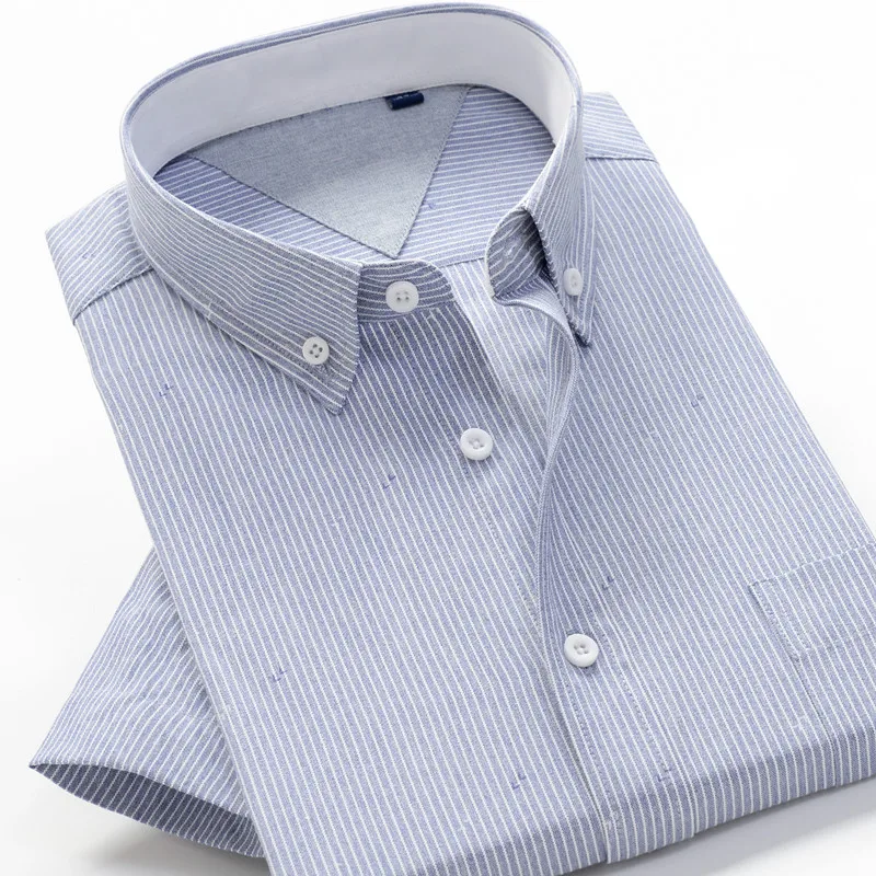 Classic Plus Size Men's Business Short Sleeve Shirt 2020 Summer Fashion Casual Brand Plaid Shirt Male 5XL 6XL 7XL 8XL 9XL 10XL