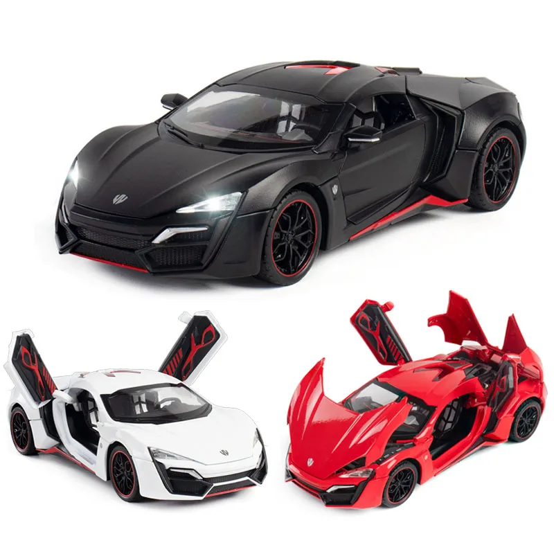 1:24 Lykan Hypersport литые под давлением автомобили модель суперкара для мальчиков