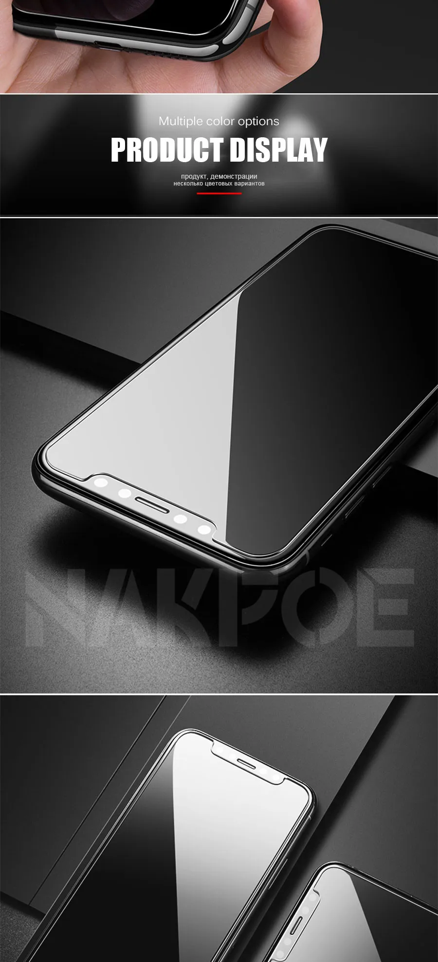 Защитное стекло для iPhone X XR XS 11 Pro Max защита экрана закаленное стекло для iPhone 7 8 6 6S Plus 5 5S SE стекло