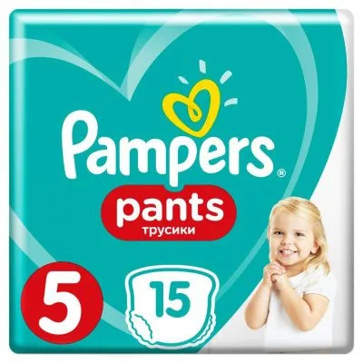 Трусики Pampers Pants 5(12-18 кг) 15 шт