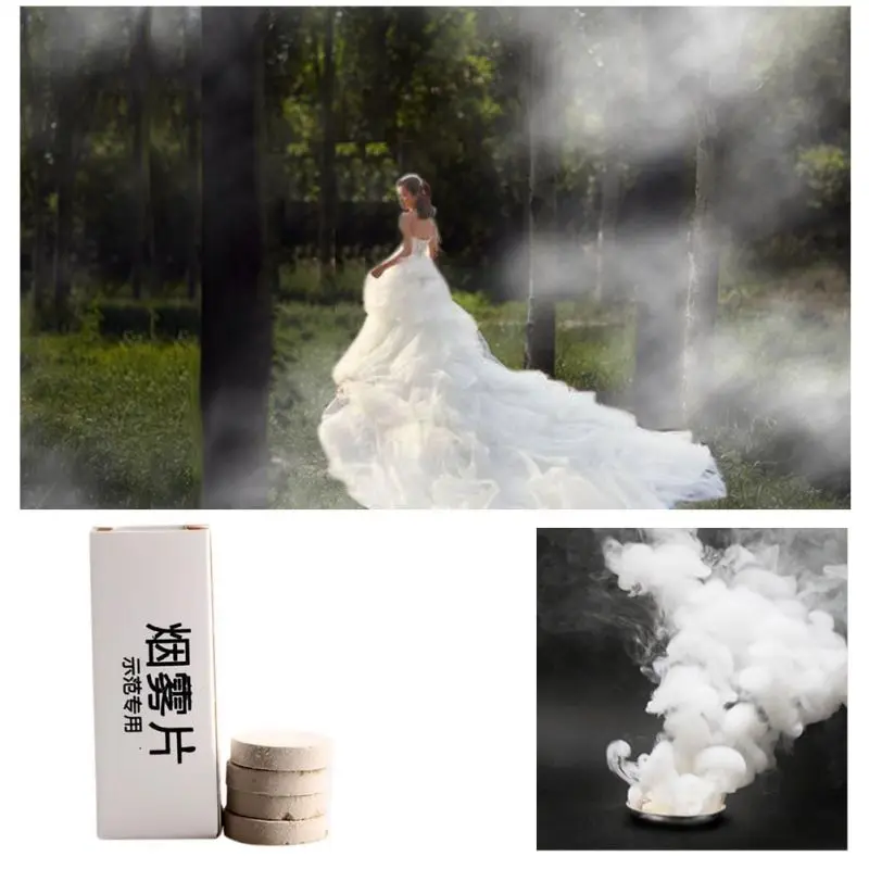 

10 Pcs/set White Smoke Pills Halloween Props Combustion Smog Cake Effect Smoke Bomb Pills Photography PropCMMA