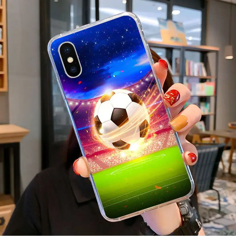 Football Soccer Ball on water burning fire sports