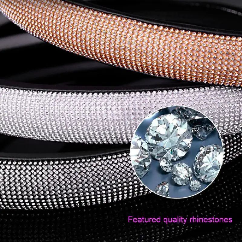 Стразы на рулевое колесо Кожаные чехлы Хрустальный чехол аксессуары для салона