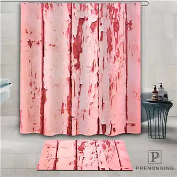 

Custom wood (1) Waterproof Shower Curtain Doormat Home Bath Bathroom Polyester Fabric Multi Sizes#2019-01-12-177