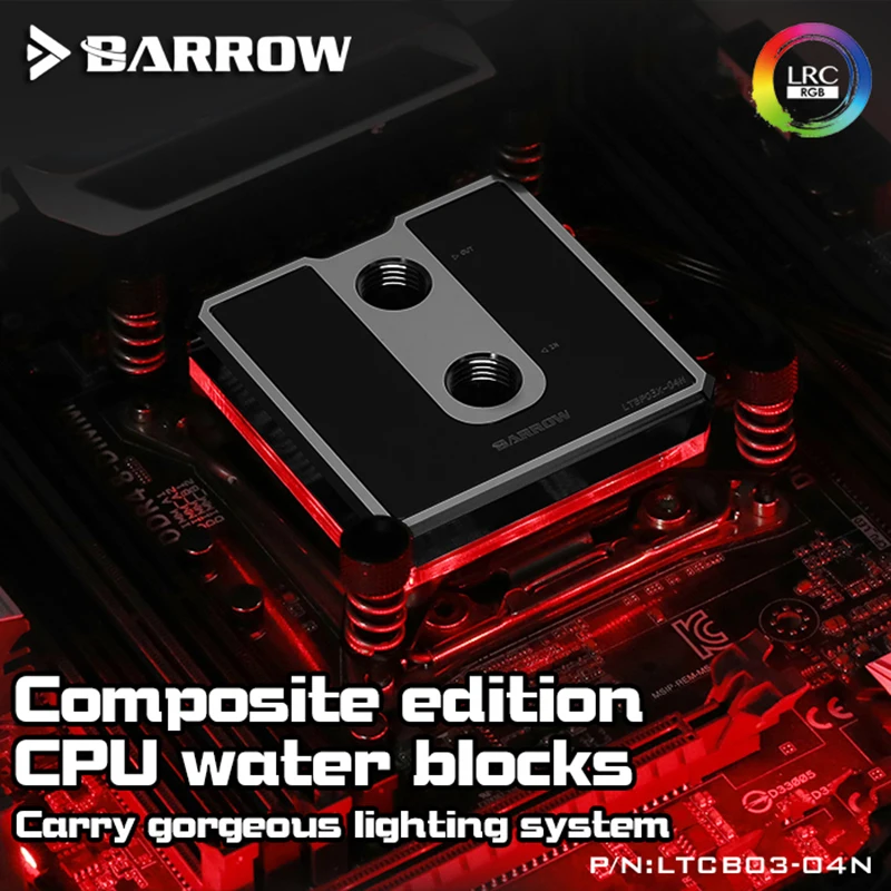 Barrow LTCP03 04N для Intel Lga115x композитные водяные блоки ЦП POM/barss Top Optional LRC 2 0 5v 3pin Microwaterway