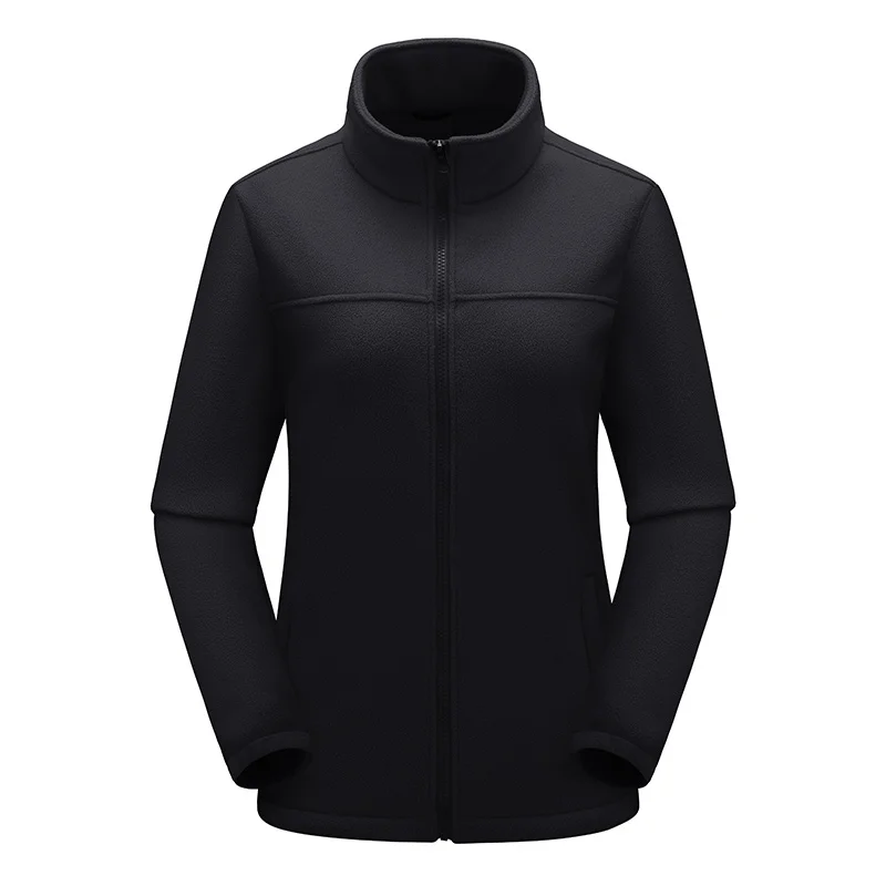 Mountainskin для мужчин и женщин, походная флисовая куртка для спорта на открытом воздухе, теплая ветровка для альпинизма, кемпинга, треккинга, женское Мужское пальто VA597 - Цвет: Women Black