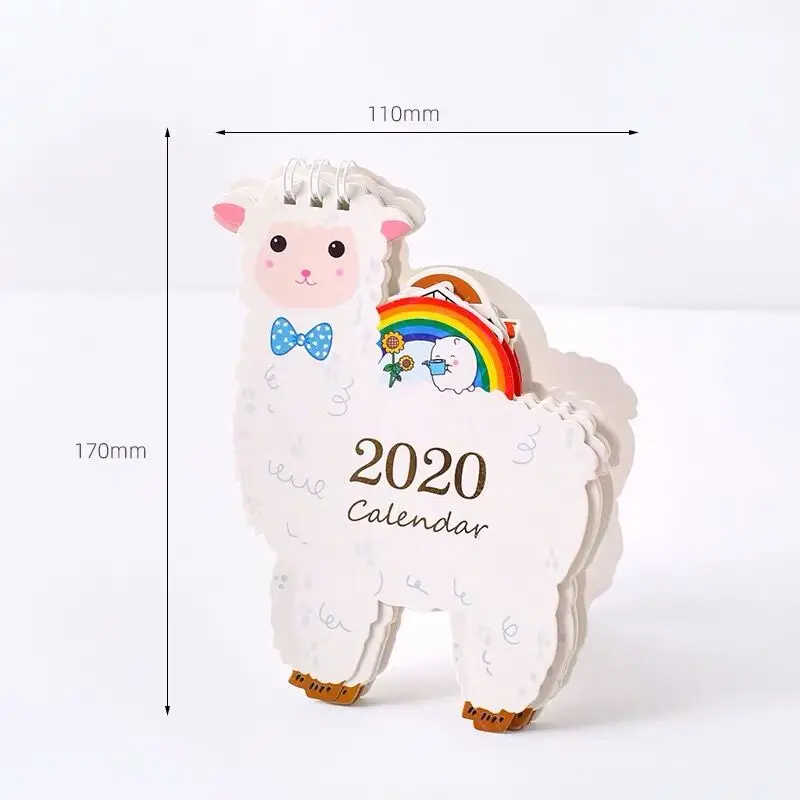 17CM X 11CM 07~,12 Kawaii Единорог календарь кошка лазер мини настольный календарь с заметками ежедневник календарный план день рождения канцелярские принадлежности - Цвет: 17CM X 11CM