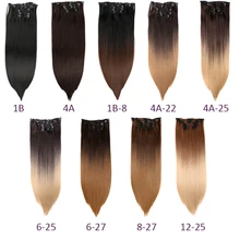 Cheap 22inch Long Straight Hair Extension 6pcs/set 12 Clips High Tempreture Synthetic Hairpiece Clip in Hair Extensions Cheap 22inch Long Straight Hair Extension 6pcs/set 12 Clips High Tempreture Synthetic Hairpiece Clip in Hair Extensions