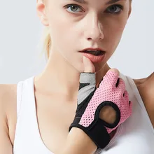 Летние мужские/женские Перчатки для фитнеса, для тренажерного зала, тяжелой атлетики, велоспорта, йоги, бодибилдинга, тренировок, тонкие дышащие Нескользящие перчатки на полпальца