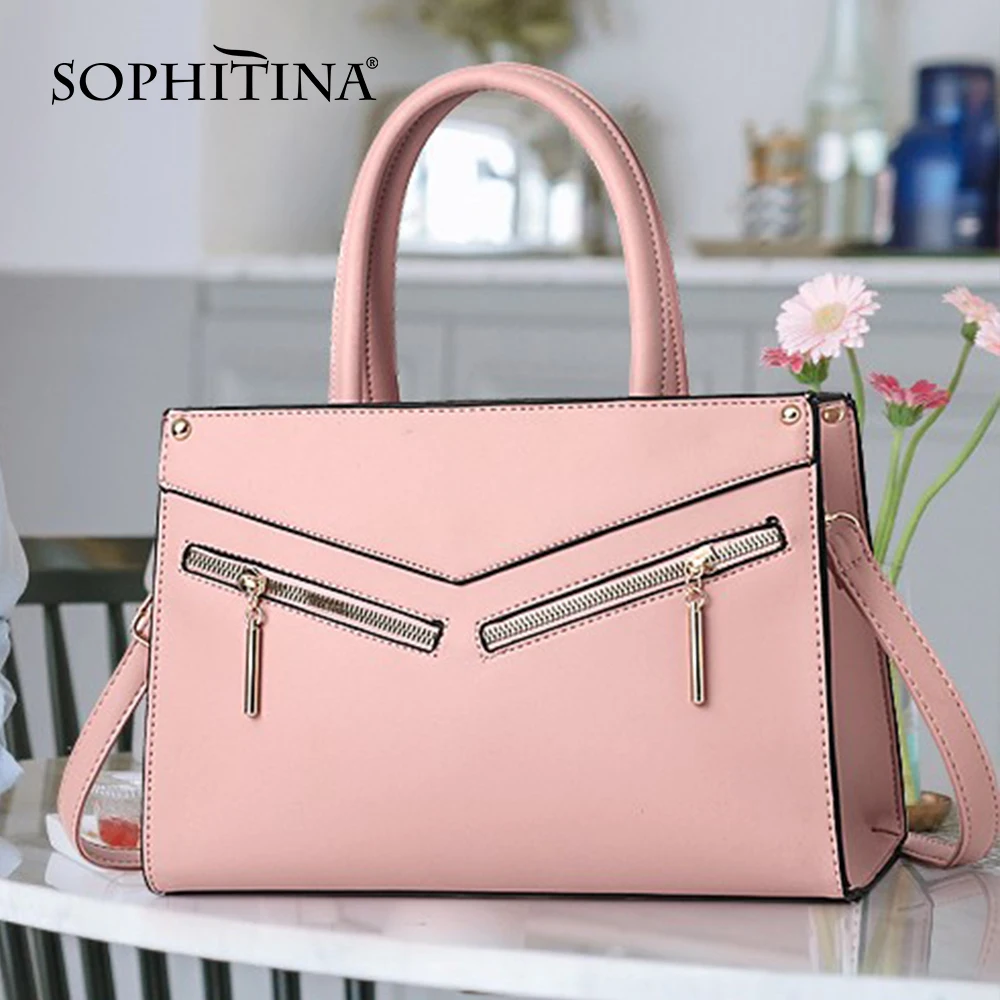 Модные дамские сумочки SOPHITINA элегантные однотонные высококачественные Прошитые