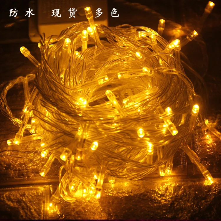 

LED Colored Lamp Christmas Lighting Chain Stars Flashing Light Holiday Wedding String Lights Anti-Rainwater Outdoor Lamp String
