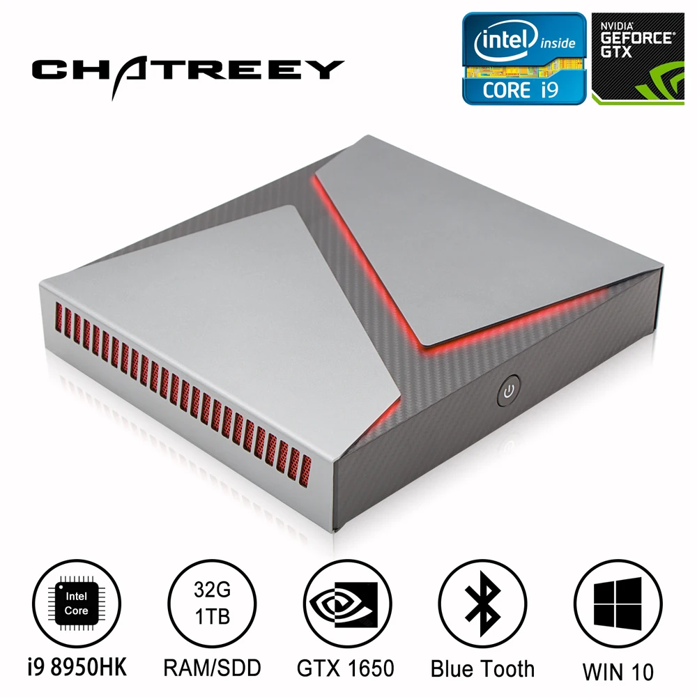 Мини ПК Chatreey, Intel i9 i7 i5 6 ядер с Nvidia GTX1650, 4G, графика, Windows 10, Linux, игровой настольный компьютер, SSD|Мини ПК| | АлиЭкспресс