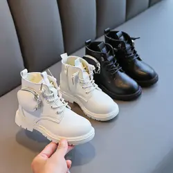 Bottes Martin pour filles, bottes courtes avec poches, Style britannique, nouvelle collection hiver automne 2021 