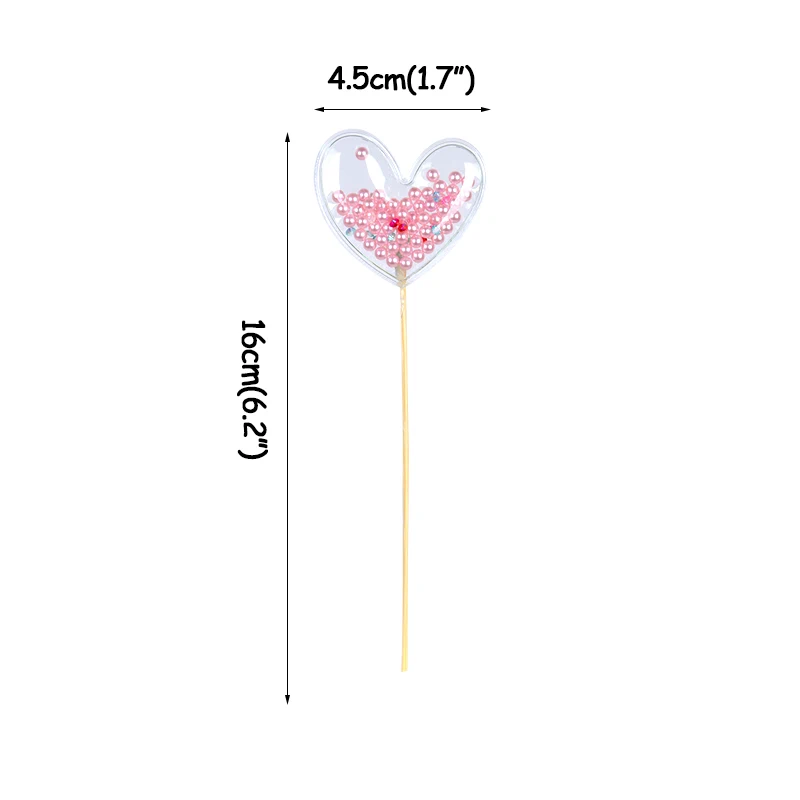 Прозрачный Топпер для торта в форме короны, наполненный конфетти в виде сердца, украшения для дня рождения, украшения для кексов, девичий декор, детский душ - Цвет: 3pcs F shape