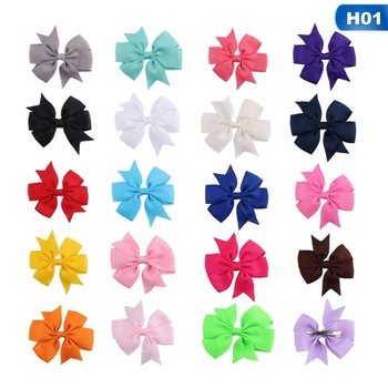 

20/40pcs Boutique Grosgrain Ribbon Hair Bows Alligator Clips Hairband Pin Barrette Headdress For Kids Hair Styling Tools