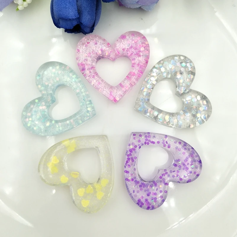 10 шт кавайные милые в форме сердца с плоской задней частью полимерные Кабошоны для скрапбукинга DIY Ювелирные изделия Ремесло украшения Аксессуары