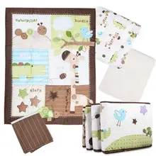 7 шт. вышитый комплект в детскую кроватку, Детский Комплект постельного белья, защита для кроватки для младенцев,(4 бампера+ одеяло+ простыня