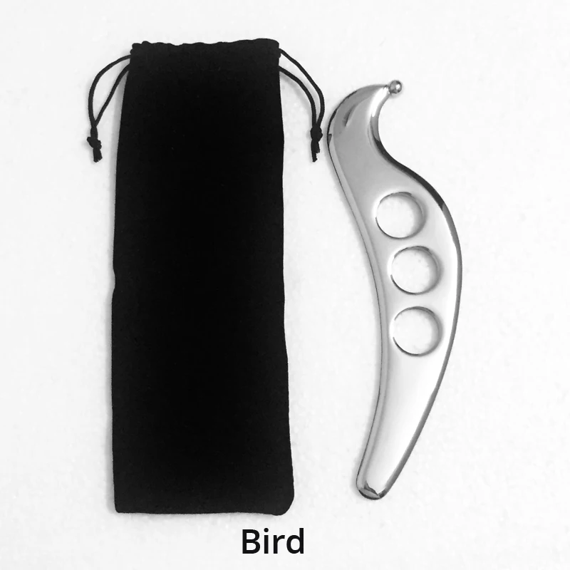 Bird Нержавеющая сталь Gua Sha скребок IASTM терапия Массажная доска фасции восстановление мышечной ткани Массаж Боль облегчение ежедневной релаксации - Цвет: Bird
