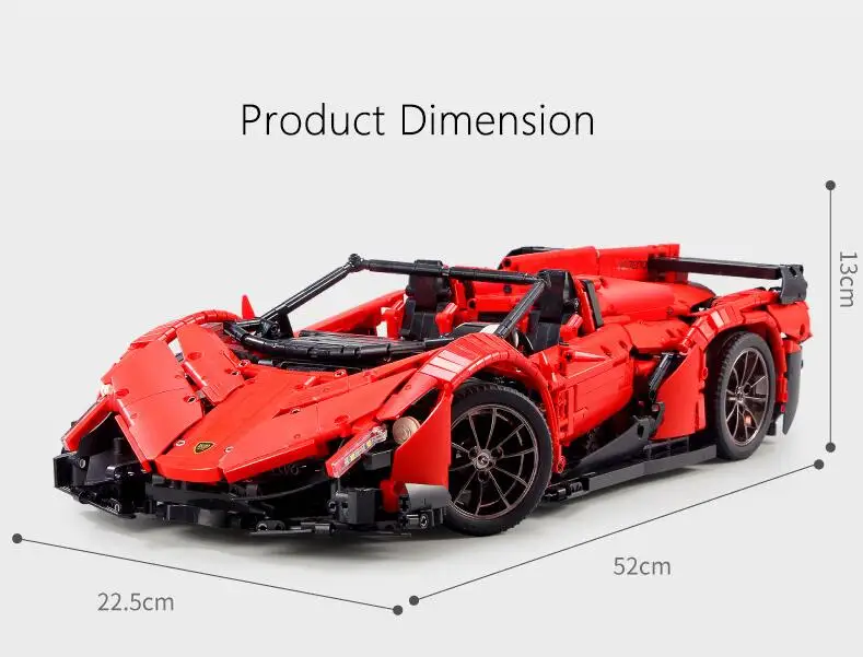 Автомобиль с дистанционным управлением Veneno Roadster 20091, модельный комплект, MOC-10559, строительные блоки, кирпичи, игрушки для детей, подарок, Technic RC автомобиль