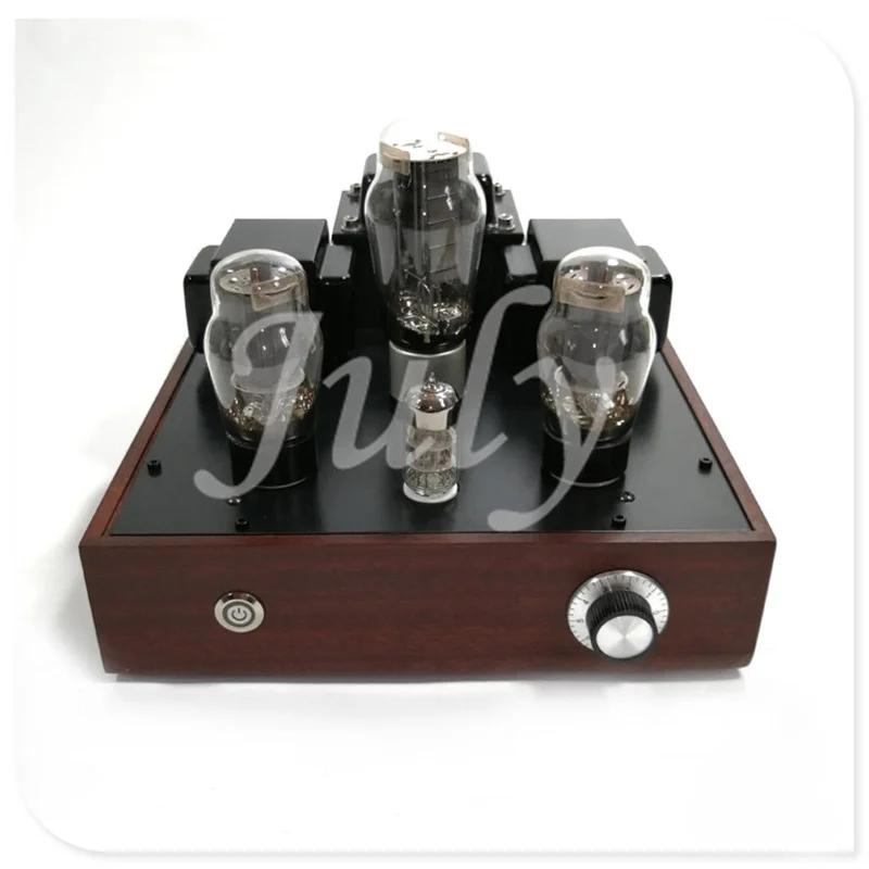 6N1 6P3P EL34 tube amplifier 7w + red walnut case finished machine or kit mellow tone | Обустройство дома