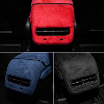 

Car Interior Rear Air Condition Vent Outlet Cover Turn Fur for Tesla Model 3 2017-2020 Decorative Styling