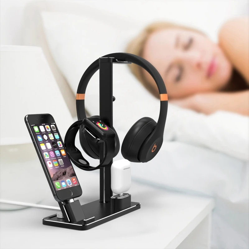 Подставка для наушников с usb-зарядным устройством, настольный игровой держатель гарнитуры, вешалка с usb-зарядной станцией, подходит для игр, DJ, беспроводной