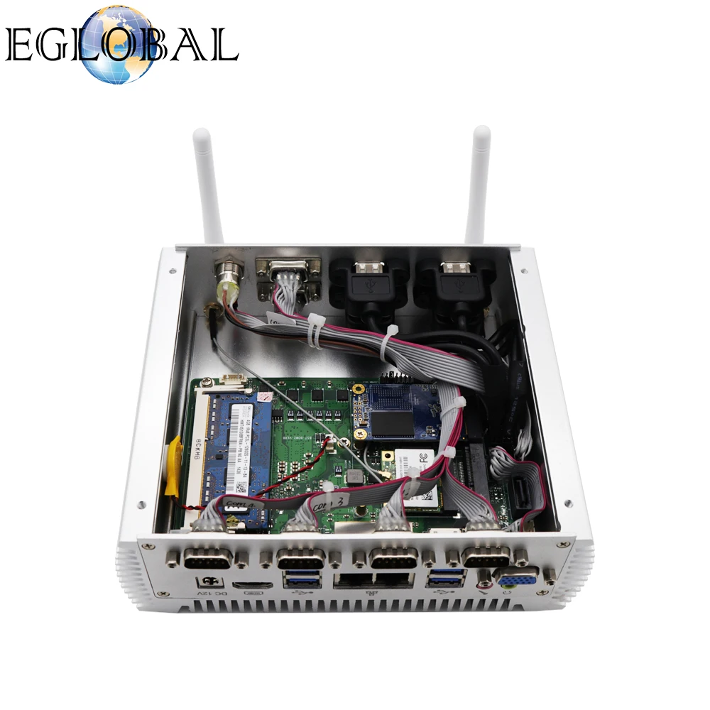 TDP 15 Вт ПК компьютер Бортовой Intel Core i5 4200U 1,6 ГГц 2 ethernet Мини ПК 6COM HD VGA DDR3L промышленный ПК