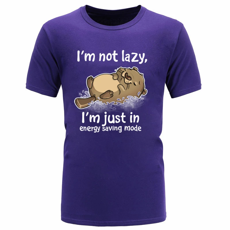 Energy_Saving_Mode_1551 Tops T Shirt Classic Round Collar Leisure Short Sleeve 100% Cotton Men Tshirts Custom Tee-Shirts Energy_Saving_Mode_1551 purple