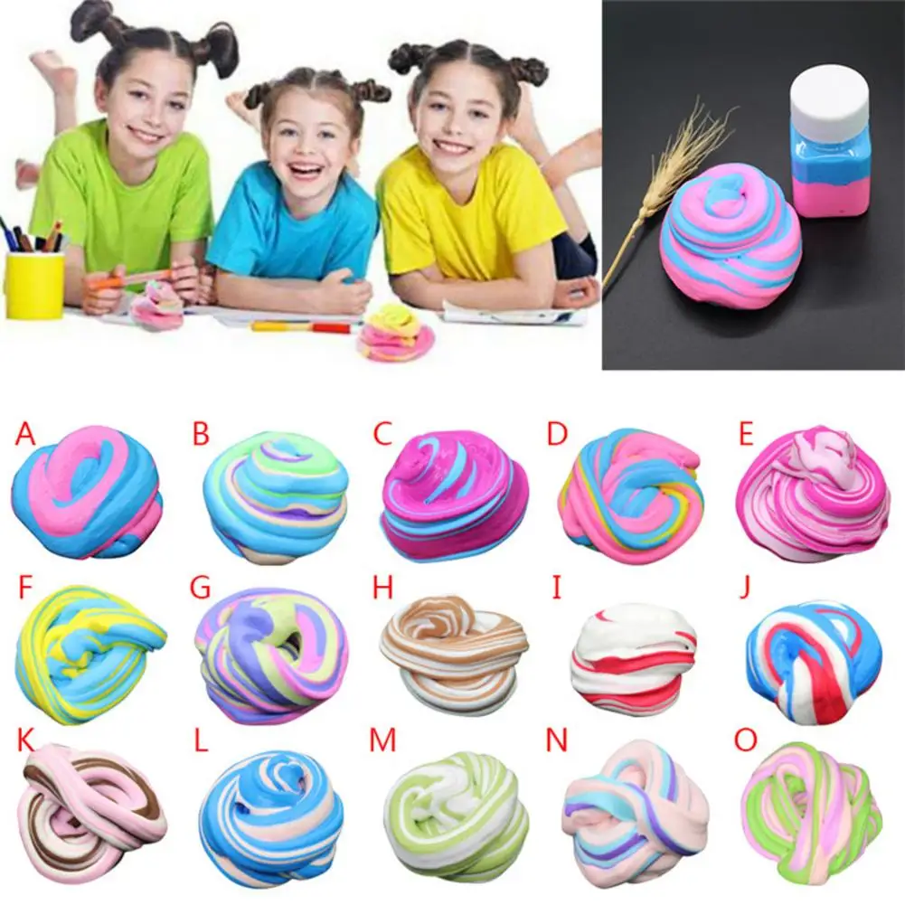 

2020 Slime Toys Clay Air Dry Plasticine Charms Slime Fluffy Light Soft Polymer Fimo Clay putty Jumping DIY Playdough for Kids