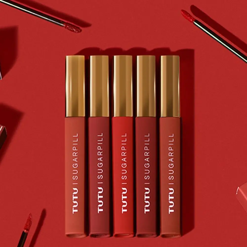 TUTU Matte Lip Gloss Tint Lip Paint Colors Long Lasting Waterproof Liquid Moisturizing Lipstick Beauty Makeup