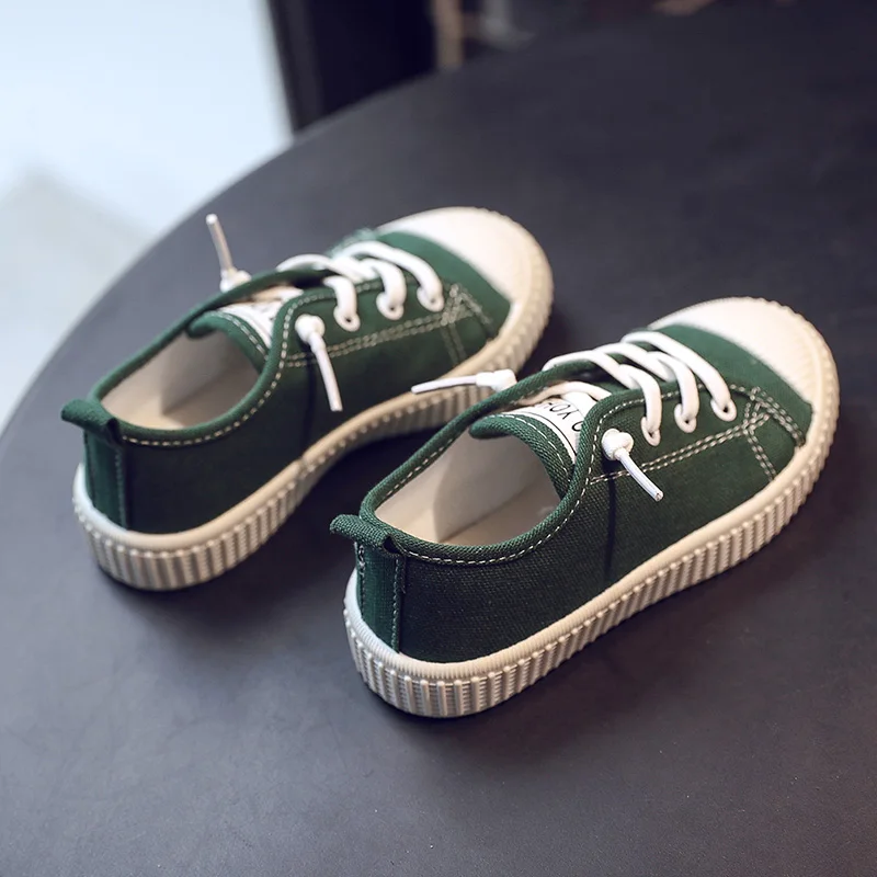 Kids Simple Canvas Shoes Boys Sneakers 2020 New Spring Autumn Solid Non-Slip Girls Casual Shoes Soft Comfortable Baby Footwear