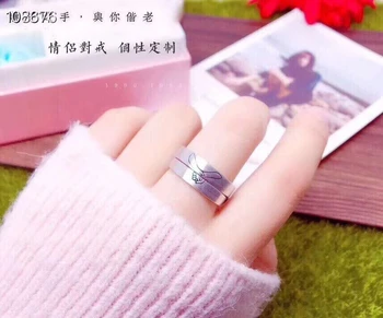 

pure silver ring fish shape couple/lovers' ring women ring man ring Valintine gift