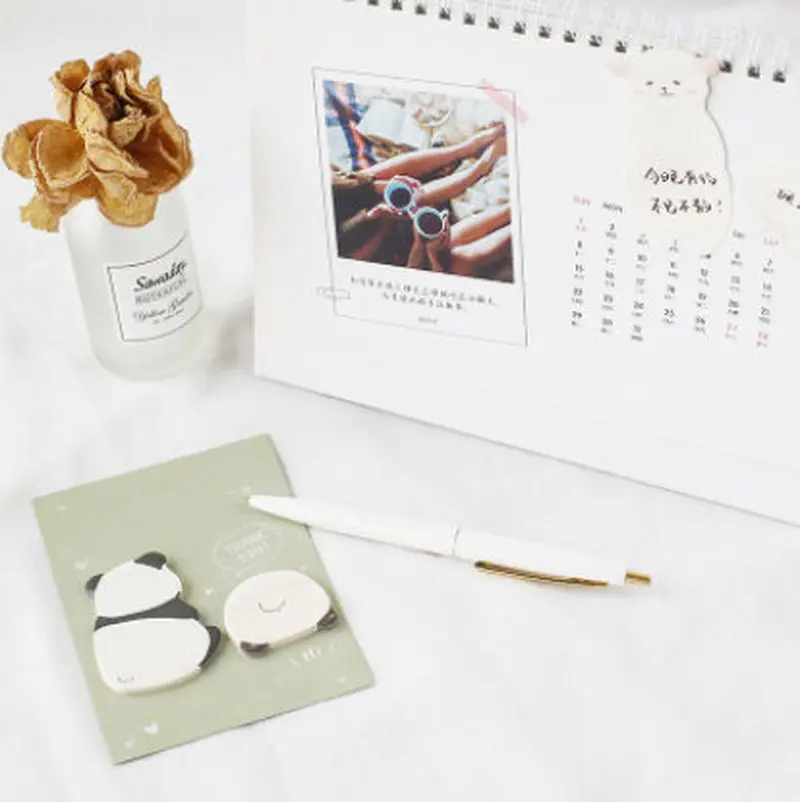 1X милый толстый маленький животный Еженедельный план липкий блокнот для заметок