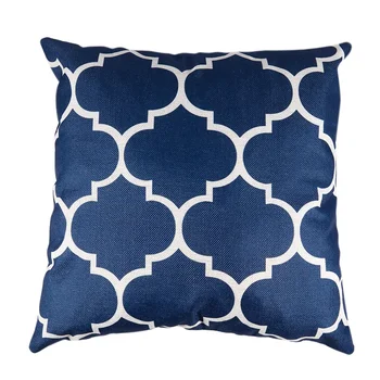 

Geometric Pillow Case Car Bedroom Sofa Waist Throw Cushion Cover Home Decor dark blue