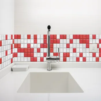 

Creative 3D Mosaic Tile Stickers Kitchen Oil-Proof Antifouling Wall Stickers Bathroom Waterproof Wear-Resistant Stickers