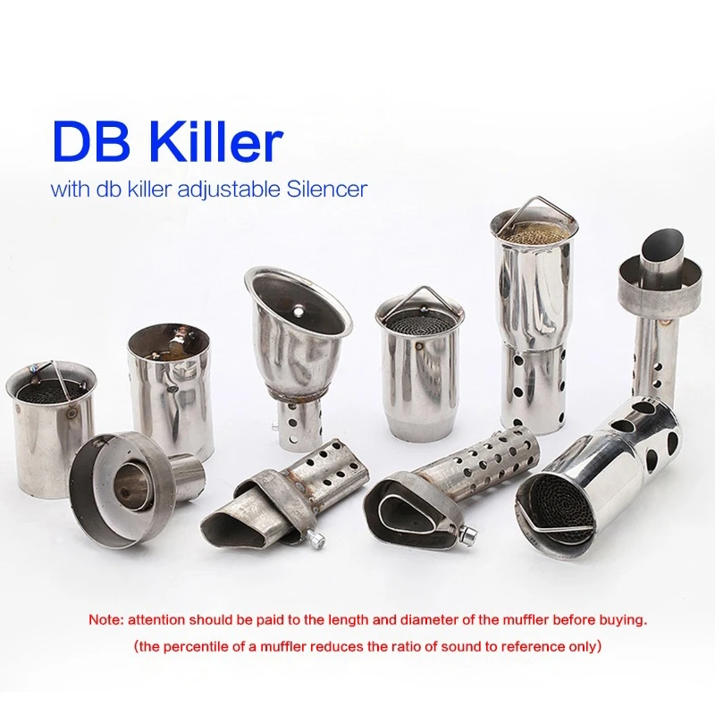 For Motorcycle Exhaust Muffler Motorbike Removable Silencer Front Catalyst DB Killer Universal 47mm 50.8mm 60mm | Автомобили и