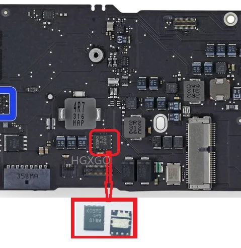10 шт. Q7130 для Macbook Air 13 &quotMid 2013 A1466 820-3437 IC KO3P0 KO3PO K03P0 K03PO запасные части материнской