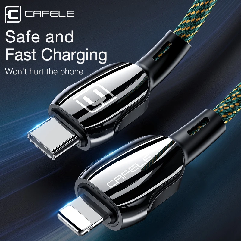 Cafele 18 Вт USB C для Lightning PD кабель iPhone 11 Pro Max X Xs Xr 8 Plus быстрой зарядки провод 120