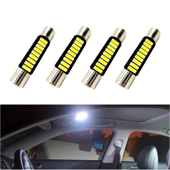 

4x 28mm 31mm Led Bulb Festoon 4014 9SMD Fuse Vanity Mirror Light Bulb 6614 Fuse LED 6641 Car Interior Sun Visor Vanity Light