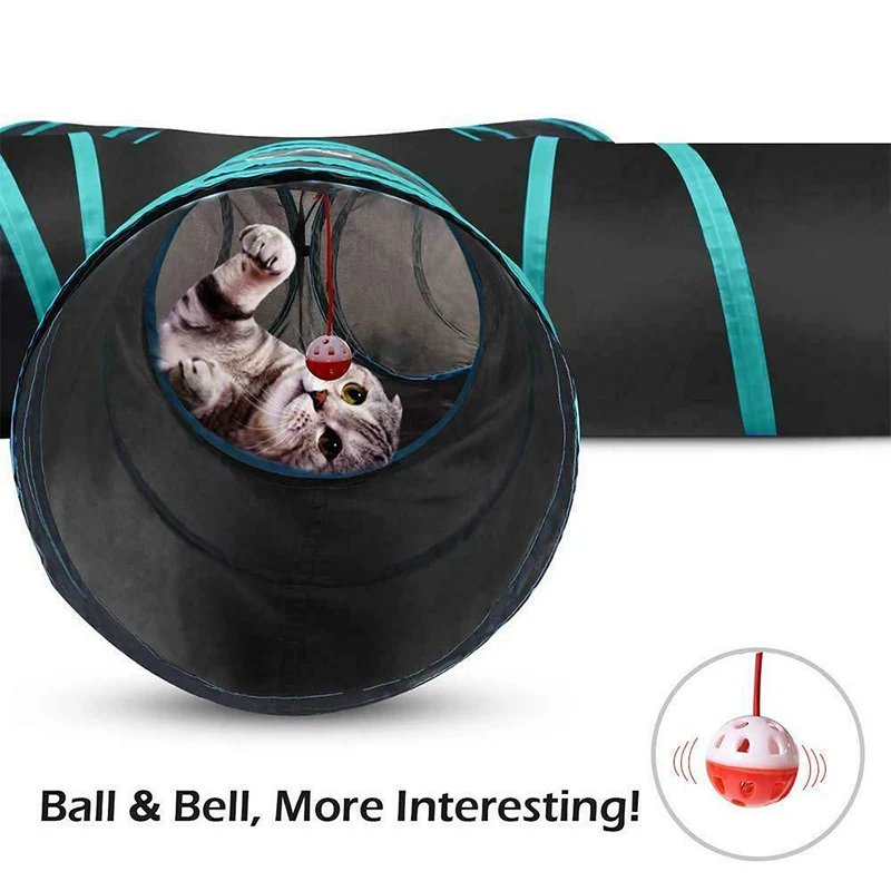 Игрушка для кошек, туннель, складная, 5 способов игры, трубка для обучения, внутри, на открытом воздухе, E2S