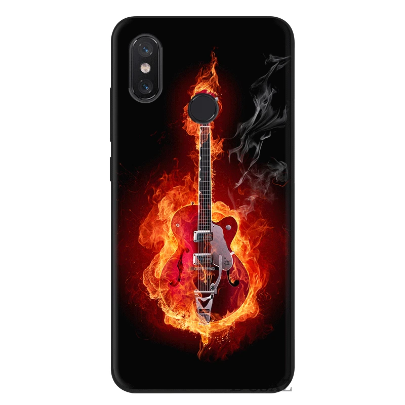 Чехол для Xiaomi mi 6 8 SE Lite 9 Pro SE F1 Prime A1 A2 A3 5X6X9 T CC9E CC9 mi x 2S MAX 3 Pro guitar blue music note Electric