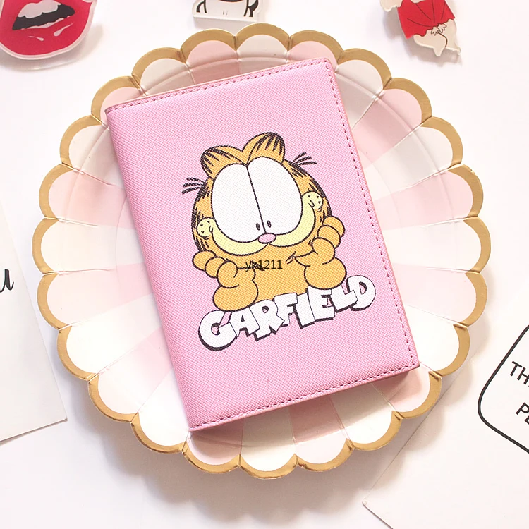 Garfield наборы для паспорта ins простой мультяшный Держатель сумка зажим билета