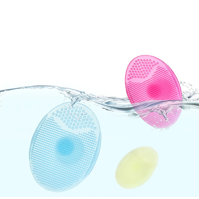 Safety Soft Baby Bath Hair Brush Infant Silicone Massage Scalp Comb Grooming Shower Brush Massage Face Sensory Cleansing
