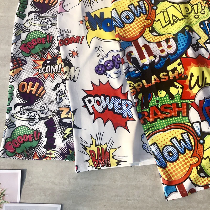 Women Skirts Cartoon Printing High Waist Pencil Skirts Graffitic Funny Bodycon Cotton Skirts Streewear