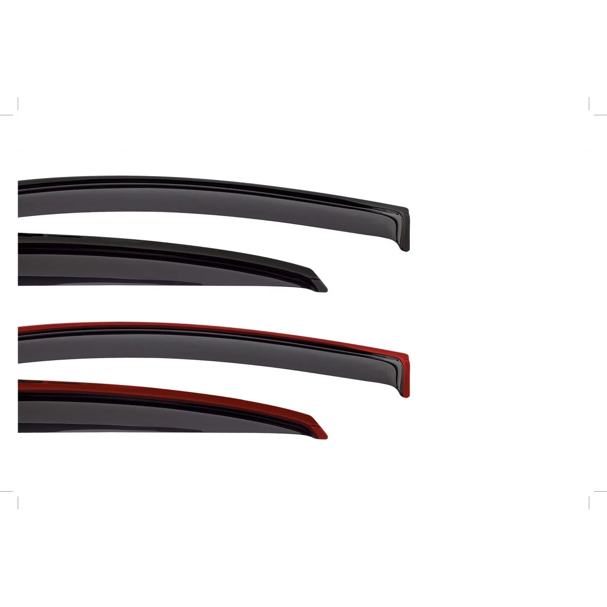 Cheap Side window deflectors Land Rover Discovery-, 4 H dark (COMP) (L