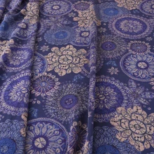 Цифровая живопись все шелковые атласные ароматные облака ткани синий и белый фарфор Xiangyun пряжа 1,1 метров